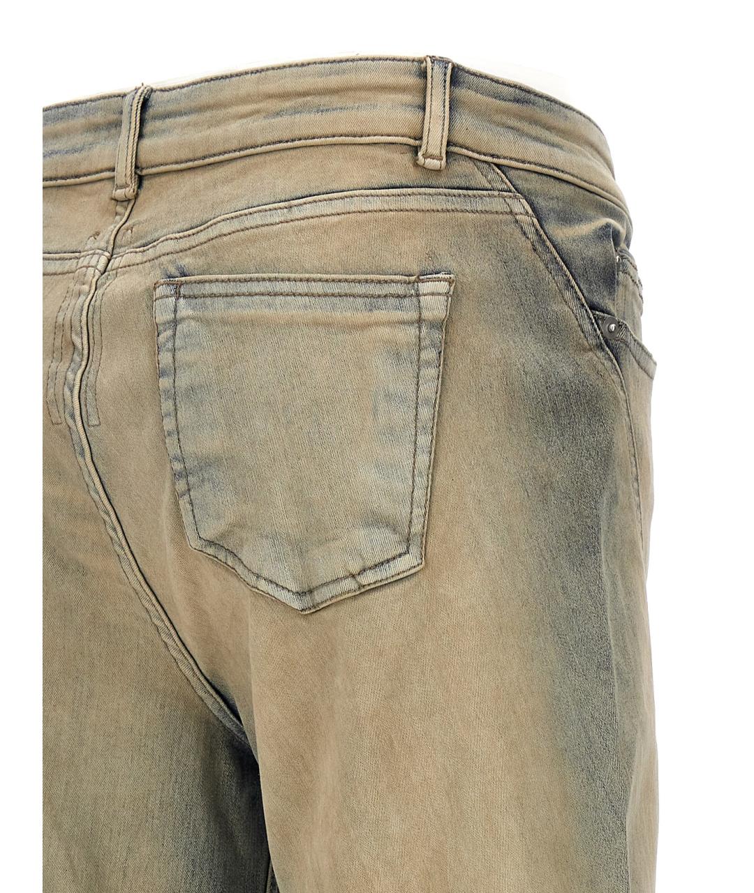 RICK OWENS DRKSHDW Бежевые хлопковые прямые джинсы, фото 4