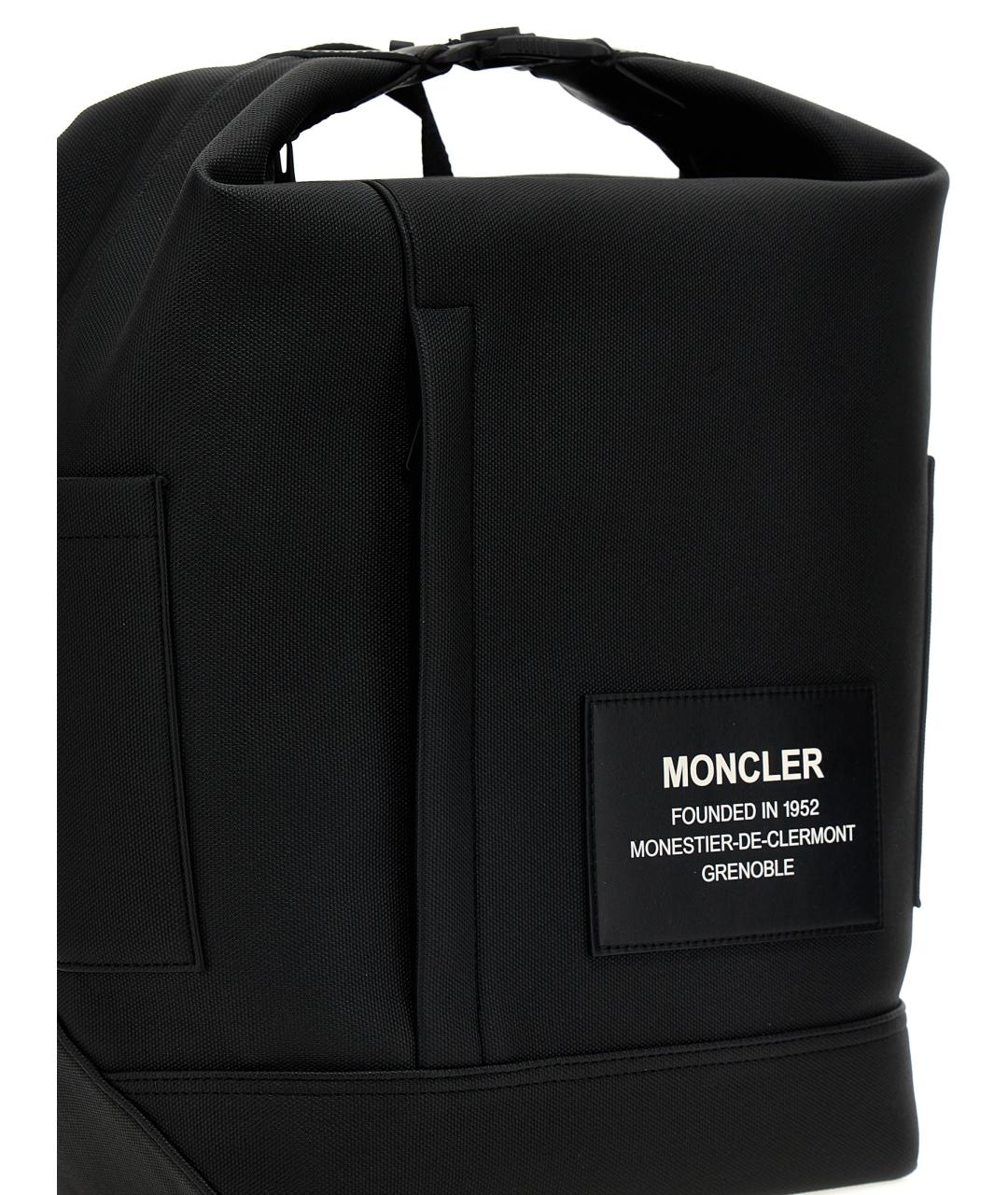 MONCLER Черный синтетический рюкзак, фото 3