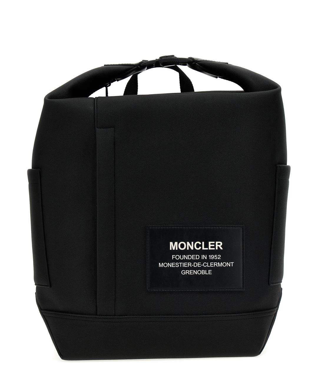 MONCLER Черный синтетический рюкзак, фото 1