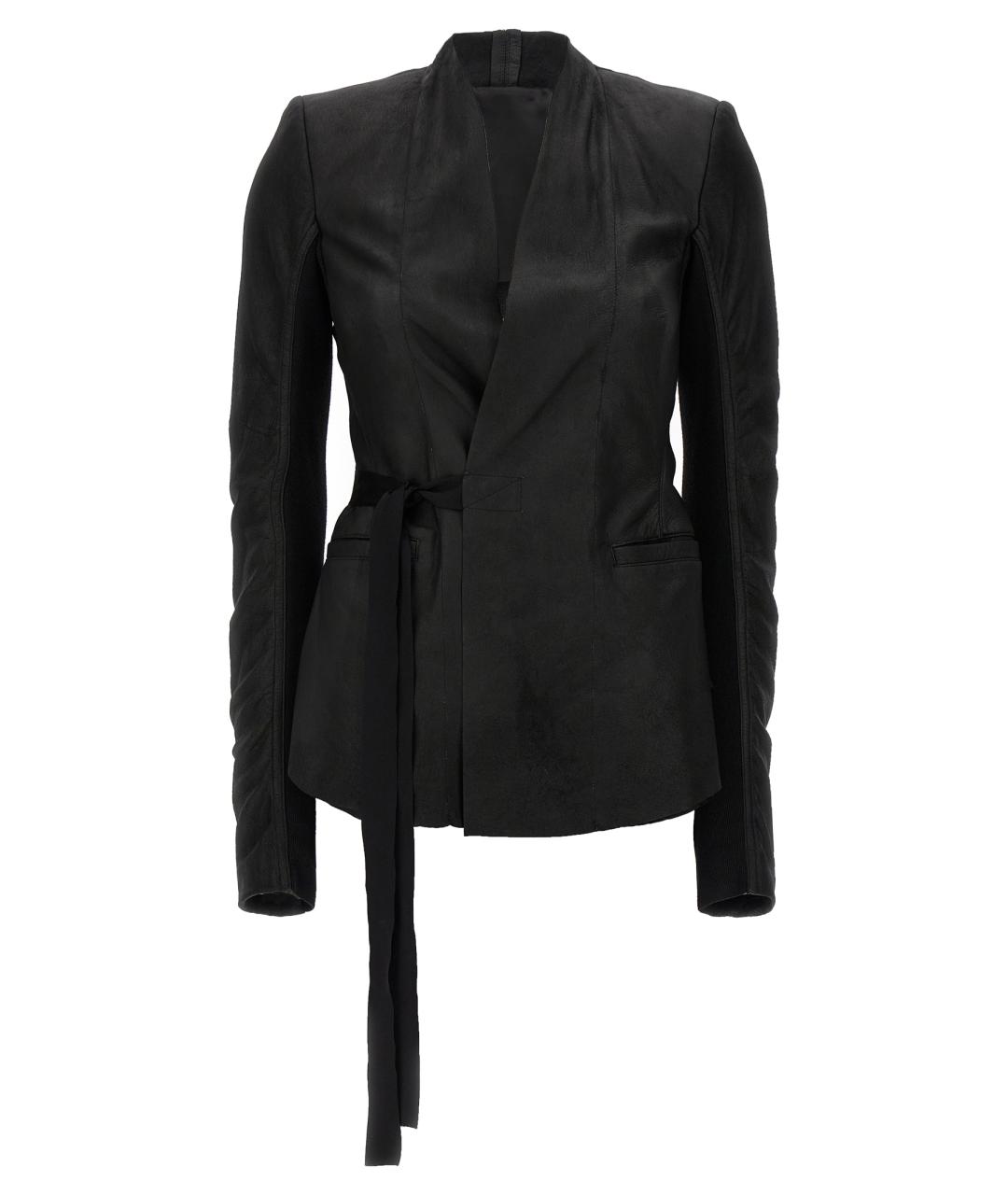 RICK OWENS Черный кожаный жакет/пиджак, фото 1