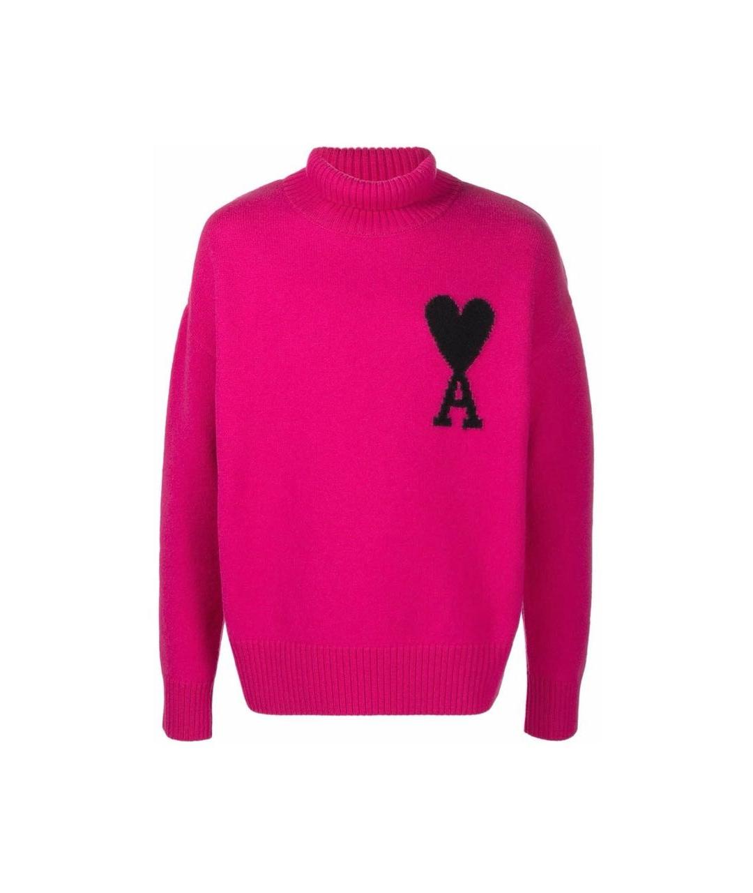 AMI ALEXANDRE MATTIUSSI Розовый шерстяной джемпер / свитер, фото 8