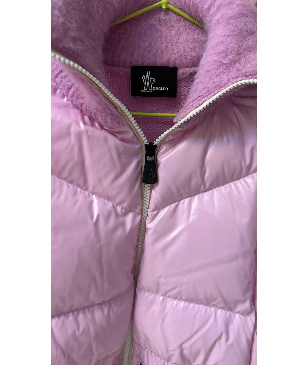 MONCLER GRENOBLE Розовая шерстяная куртка, фото 4