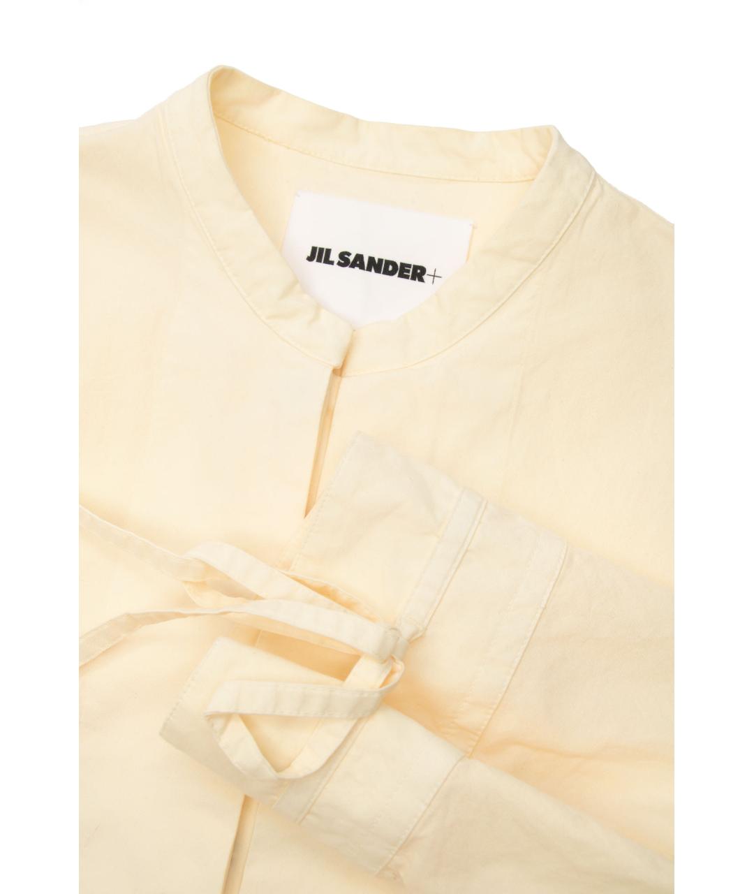 JIL SANDER Желтое хлопковое повседневное платье, фото 3