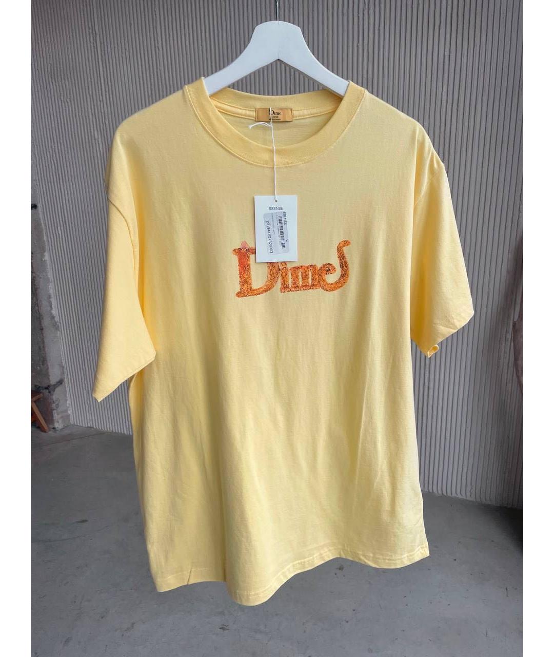 Dime Желтая хлопковая футболка, фото 2