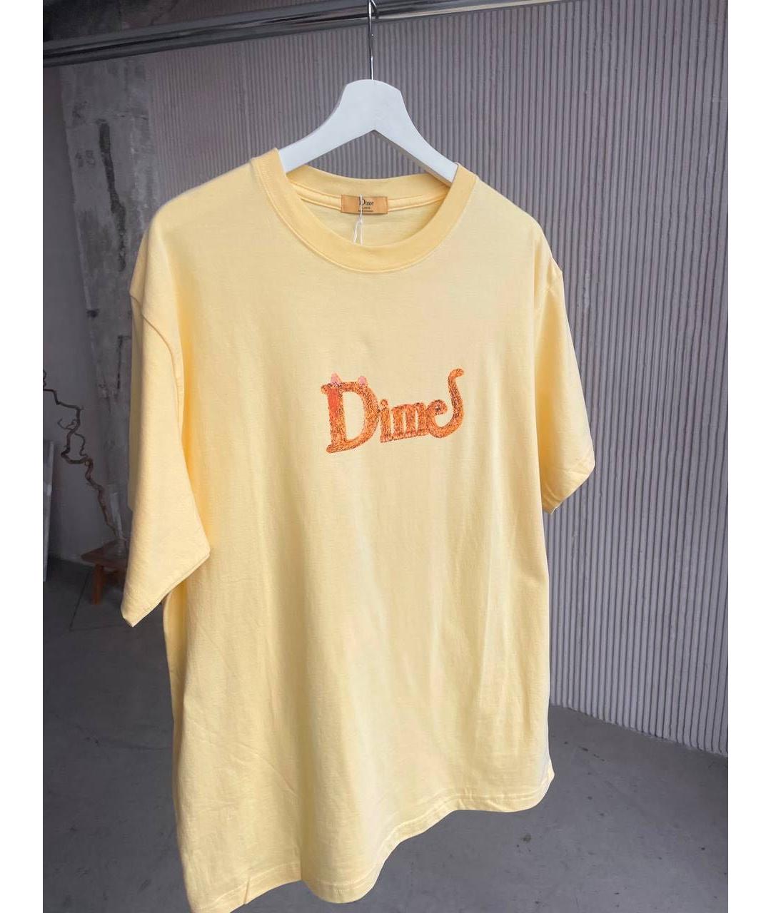 Dime Желтая хлопковая футболка, фото 6