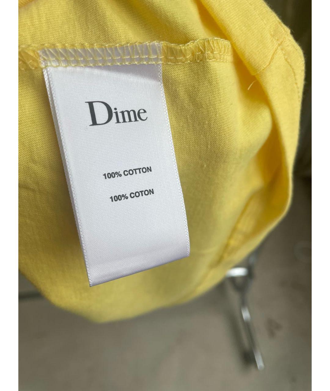 Dime Желтая хлопковая футболка, фото 5