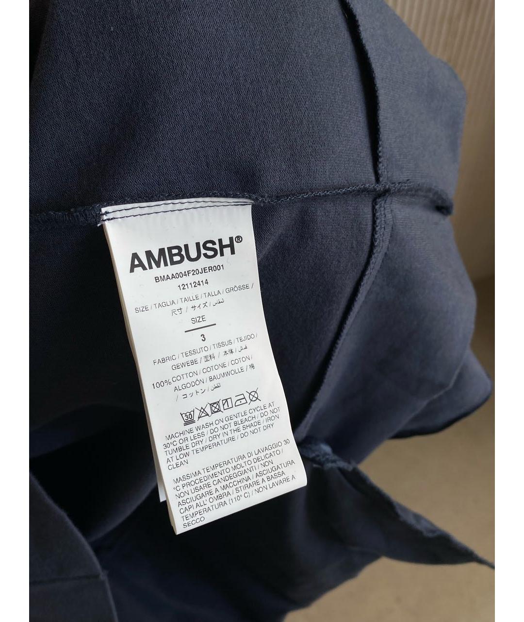 AMBUSH Темно-синяя хлопковая футболка, фото 6