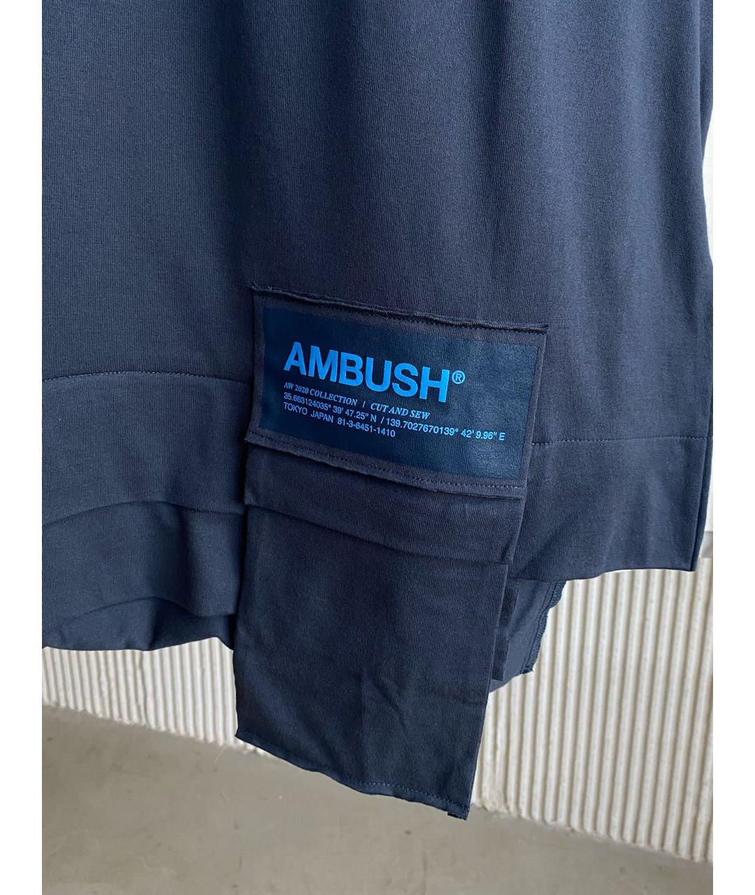 AMBUSH Темно-синяя хлопковая футболка, фото 4