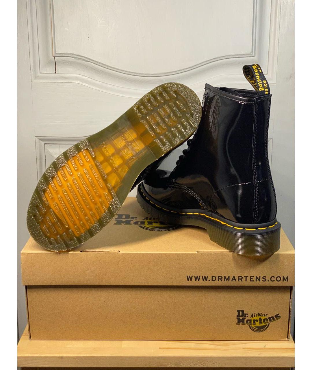 DR. MARTENS Черные ботинки из лакированной кожи, фото 2