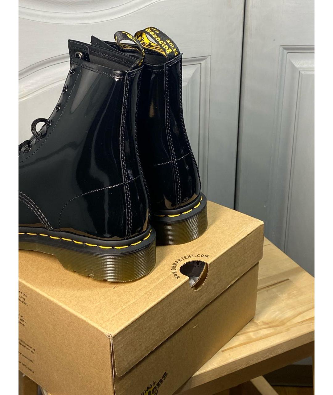 DR. MARTENS Черные ботинки из лакированной кожи, фото 6