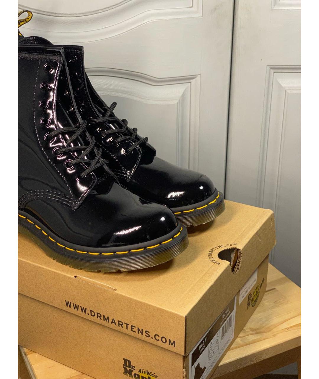 DR. MARTENS Черные ботинки из лакированной кожи, фото 5