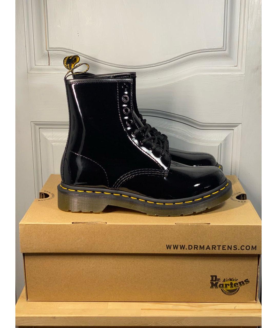 DR. MARTENS Черные ботинки из лакированной кожи, фото 7