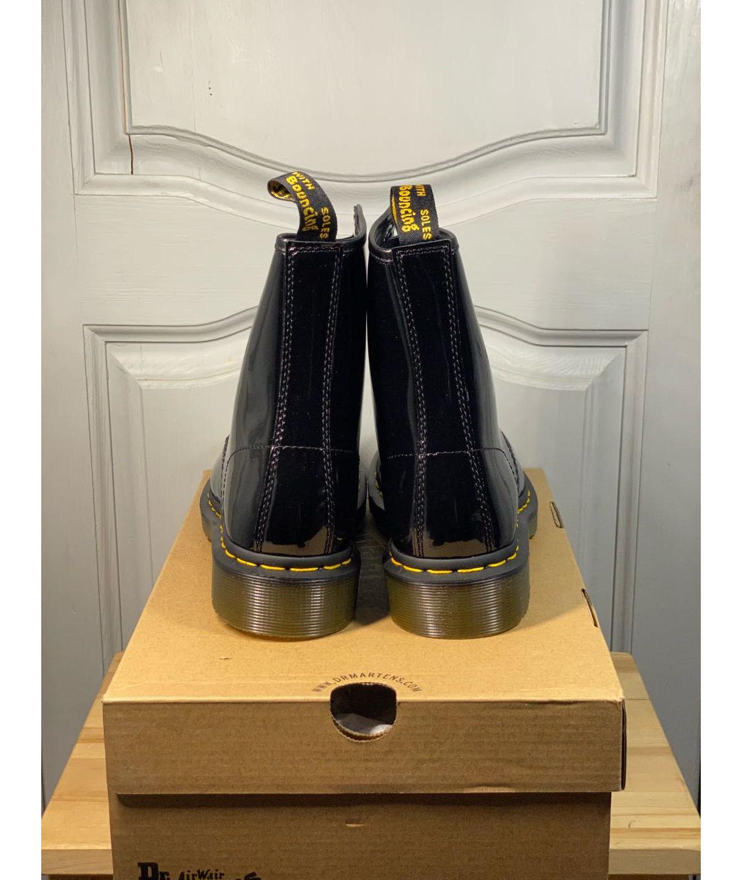 DR. MARTENS Черные ботинки из лакированной кожи, фото 4