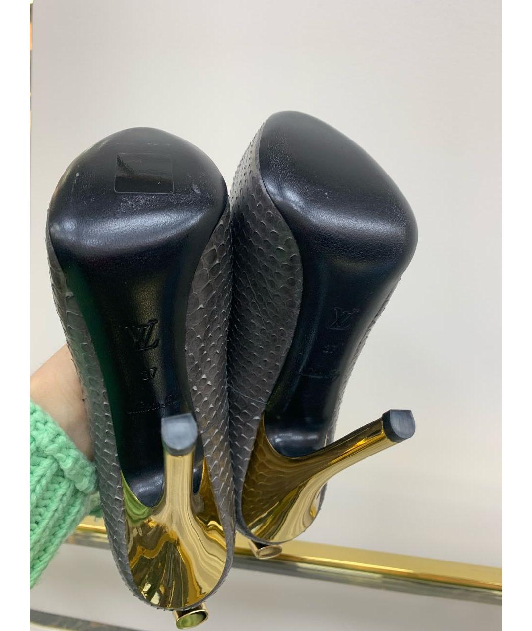 LOUIS VUITTON Серые туфли из экзотической кожи, фото 6