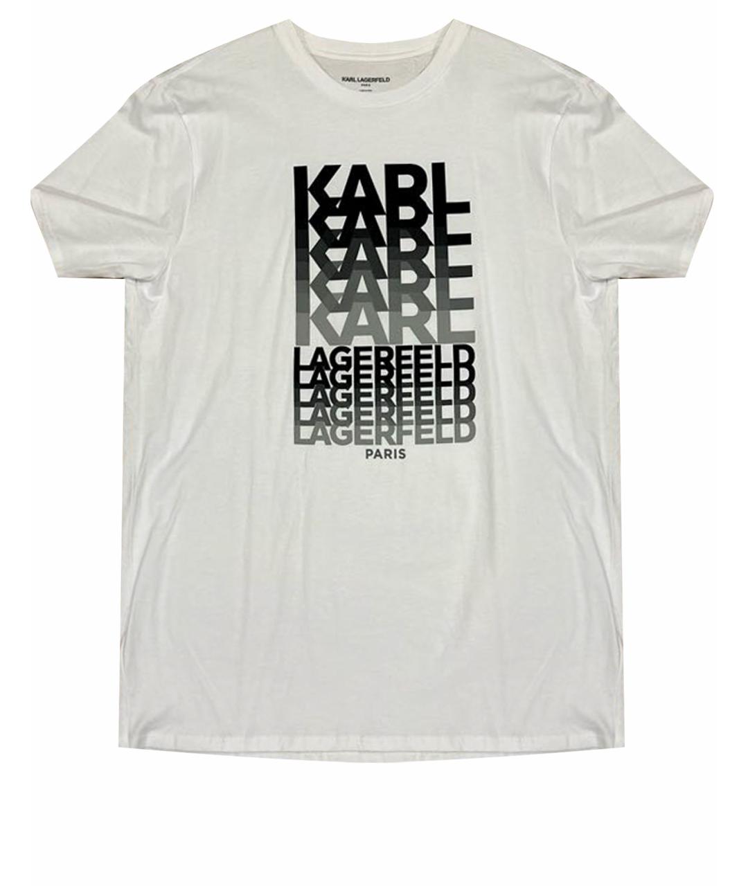 KARL LAGERFELD Белая хлопковая футболка, фото 1