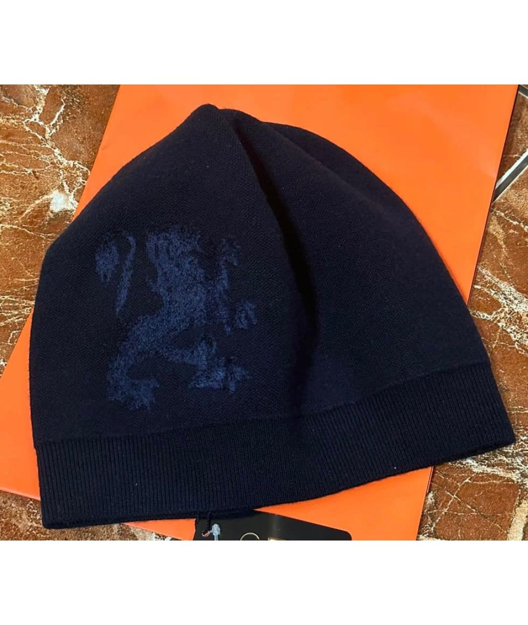 ZILLI Темно-синяя шапка, фото 5