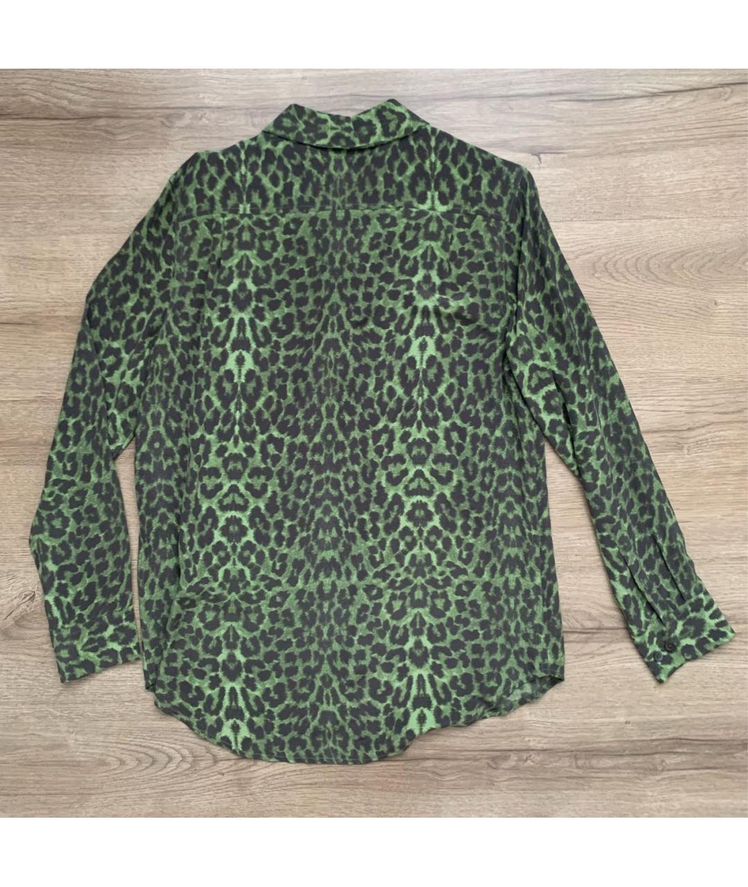 EQUIPMENT Зеленая шелковая блузы, фото 4