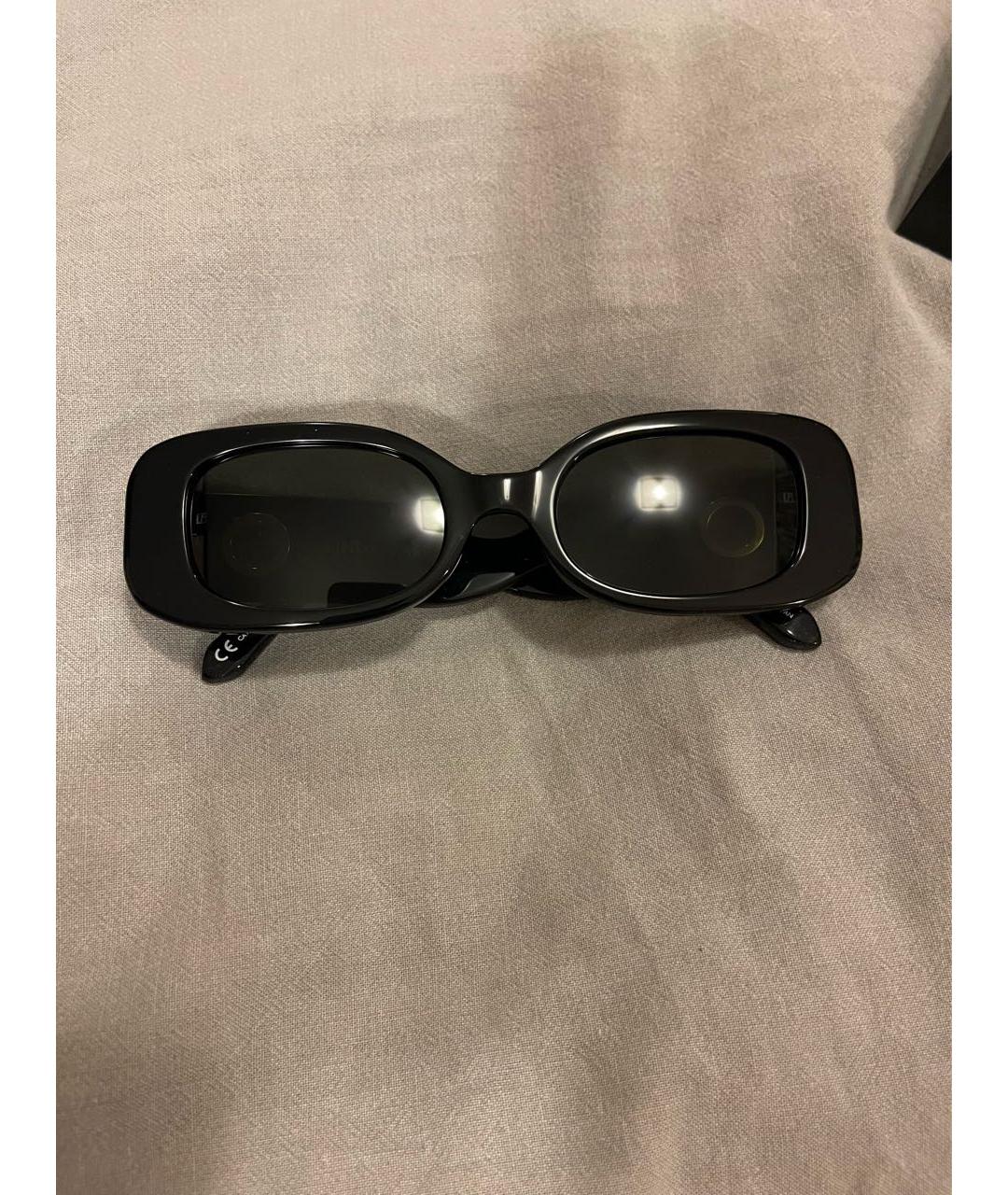 LINDA FARROW Черные пластиковые солнцезащитные очки, фото 7