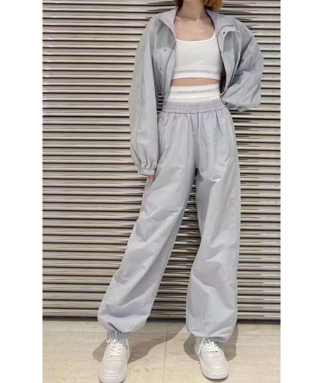 ALEXANDER WANG Серый хлопковый костюм с брюками, фото 7