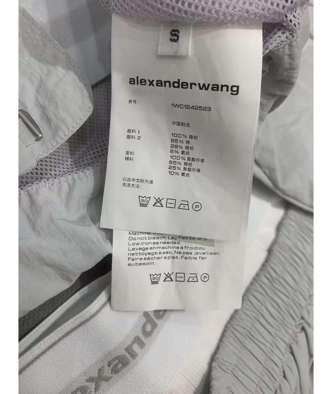 ALEXANDER WANG Серый хлопковый костюм с брюками, фото 5