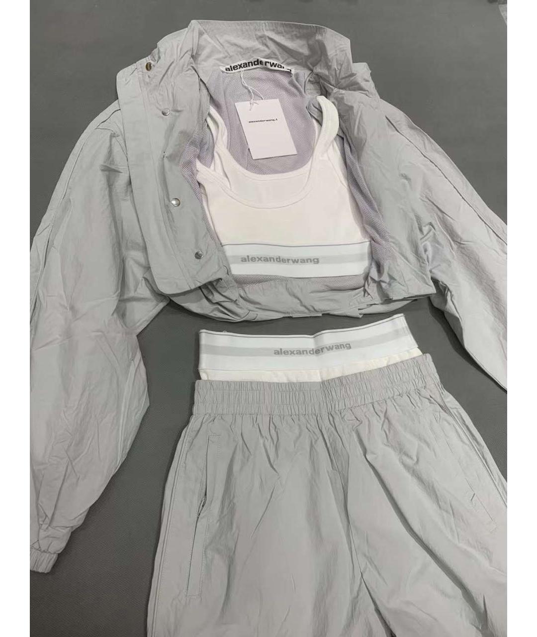 ALEXANDER WANG Серый хлопковый костюм с брюками, фото 3