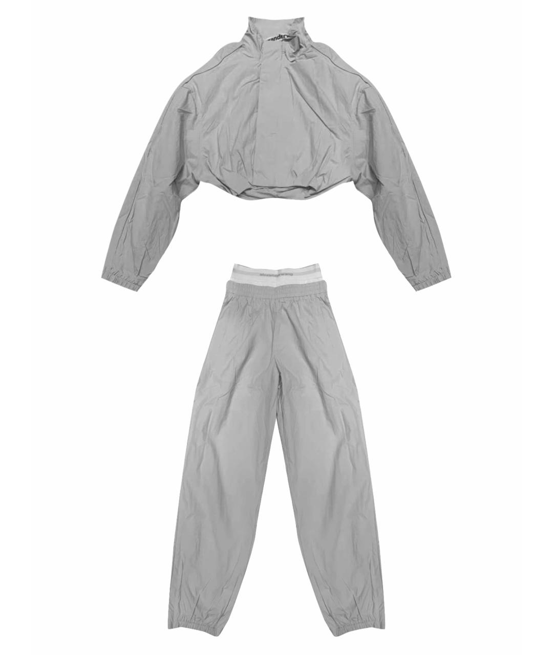 ALEXANDER WANG Серый хлопковый костюм с брюками, фото 1