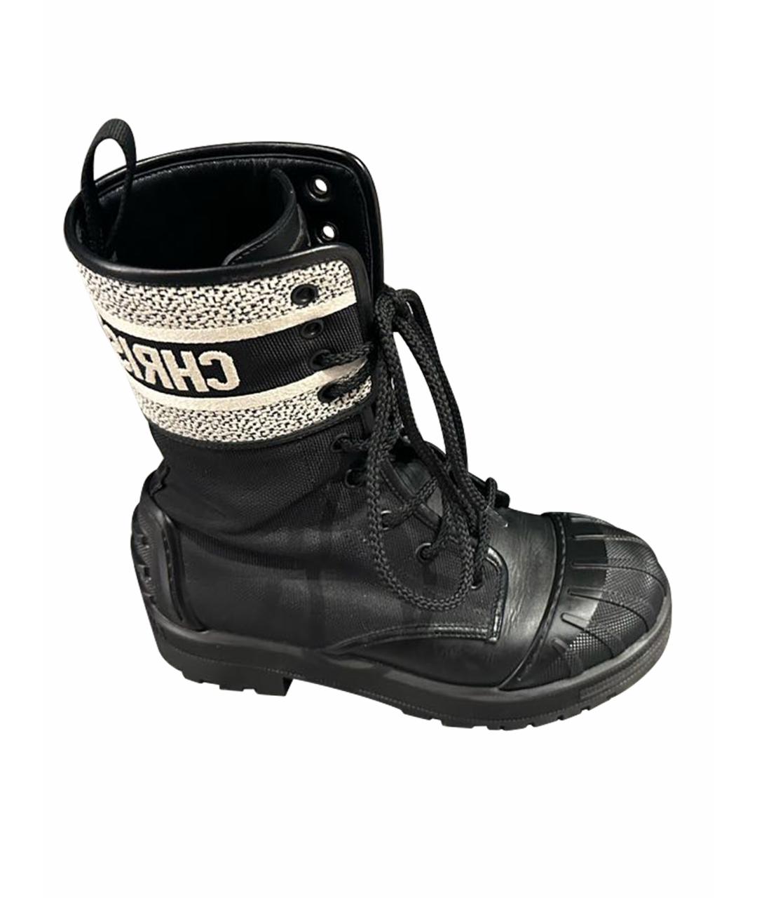 CHRISTIAN DIOR PRE-OWNED Черные текстильные ботинки, фото 1