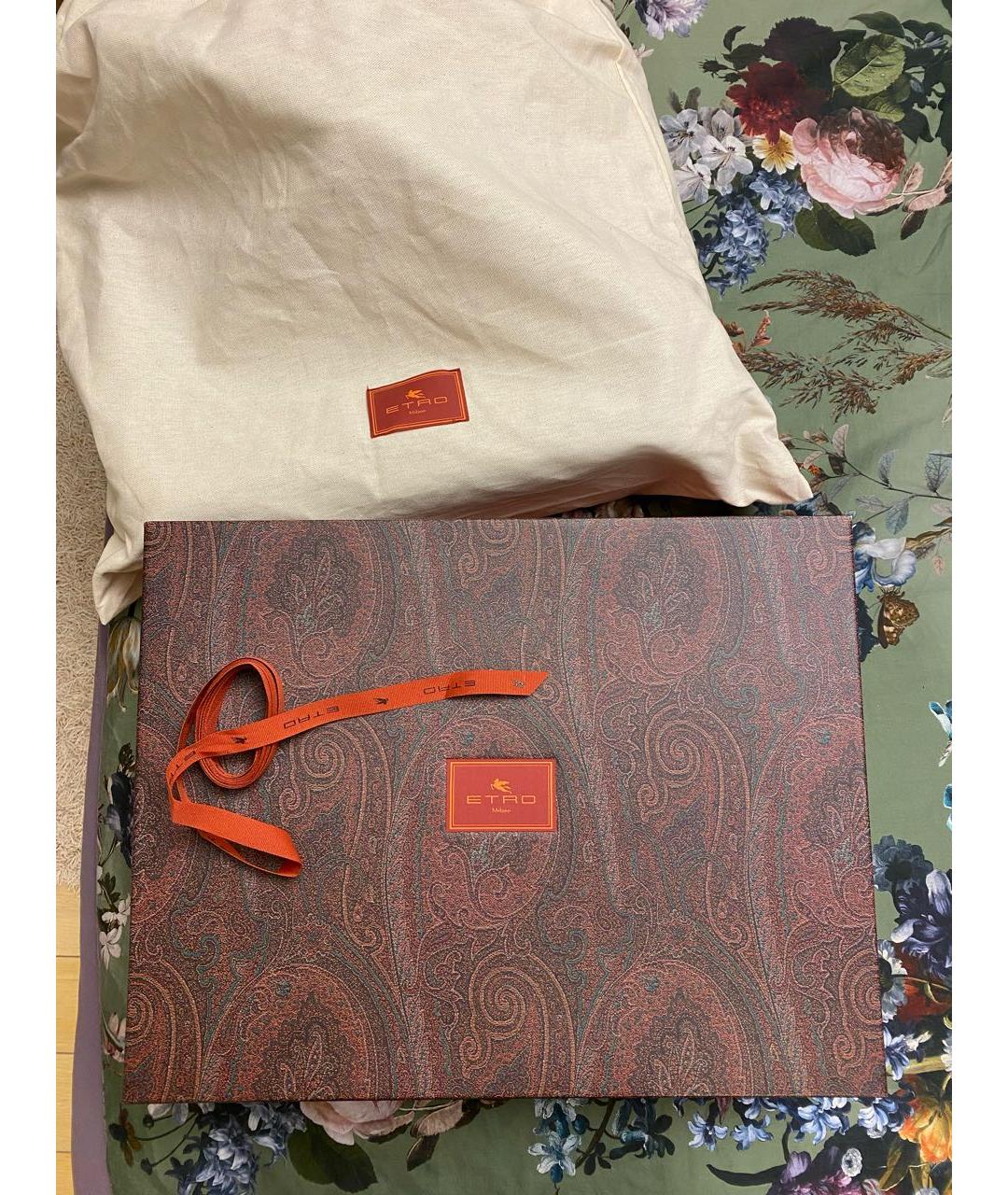 ETRO Коричневая кожаная сумка тоут, фото 2