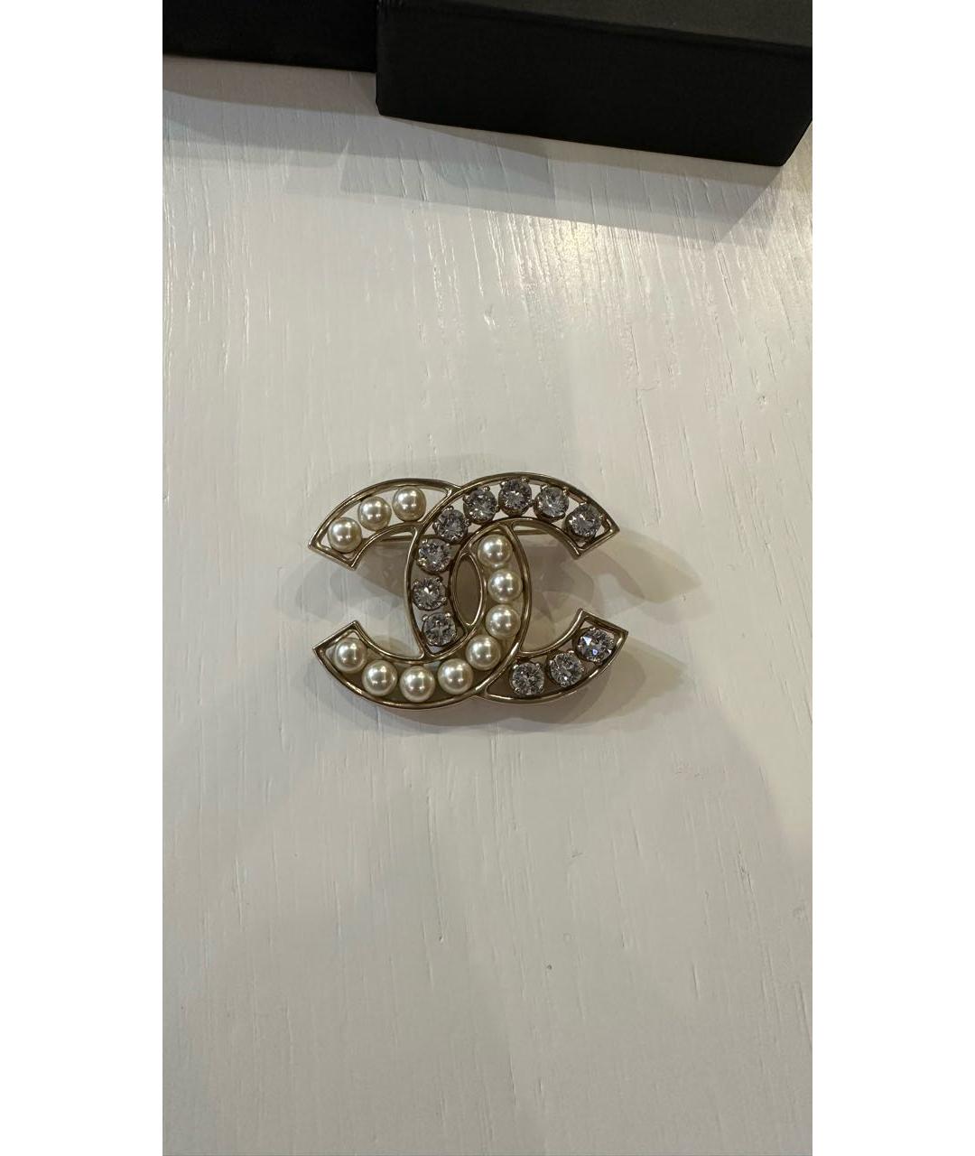 CHANEL Золотая металлическая булавка / брошь, фото 4