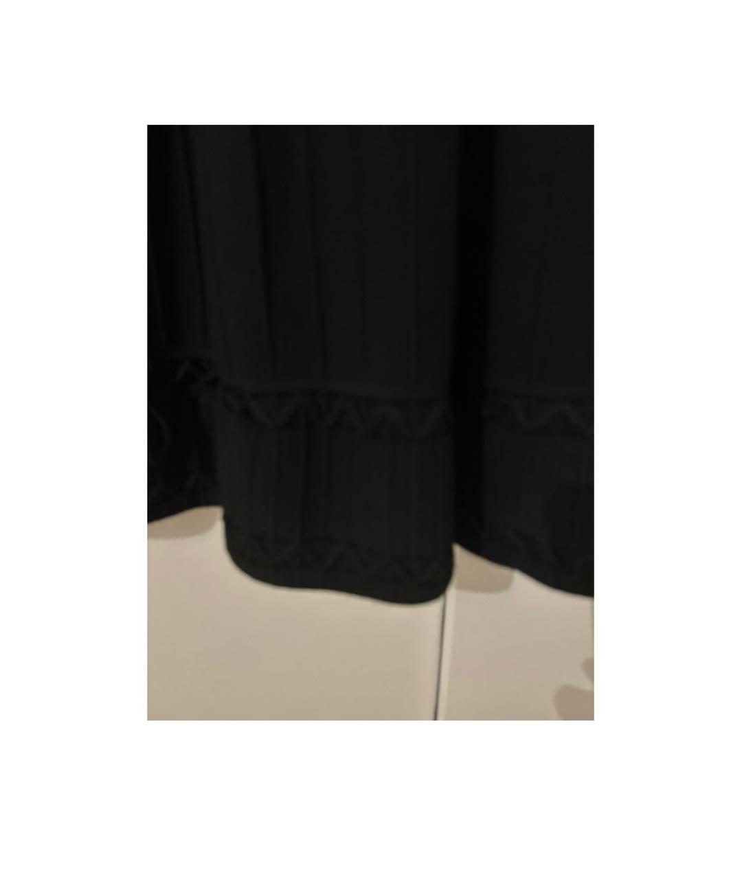 RALPH LAUREN PURPLE LABEL Черное шерстяное повседневное платье, фото 5