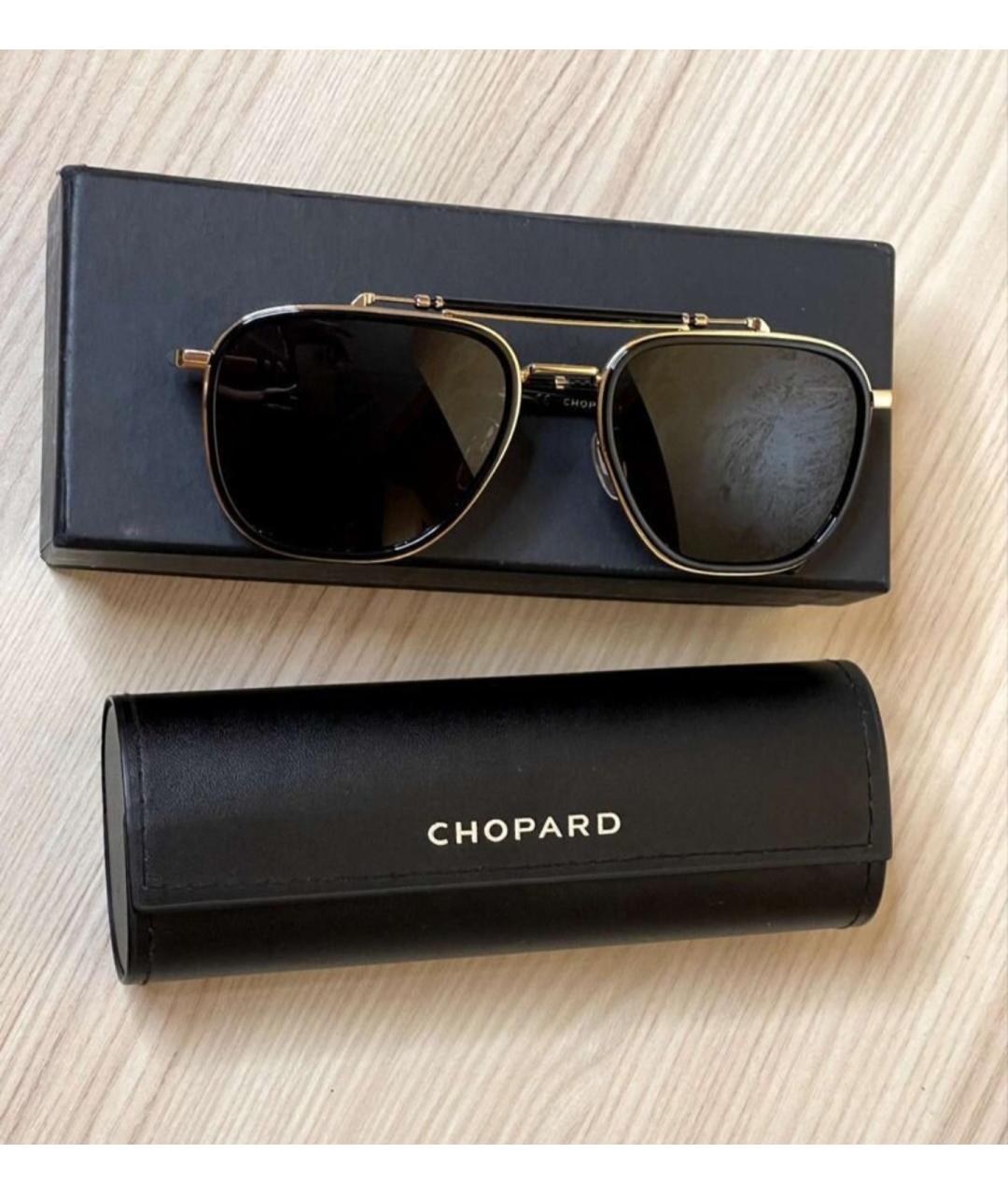 CHOPARD Черные металлические солнцезащитные очки, фото 5