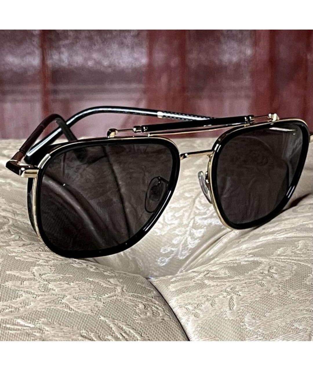 CHOPARD Черные металлические солнцезащитные очки, фото 3