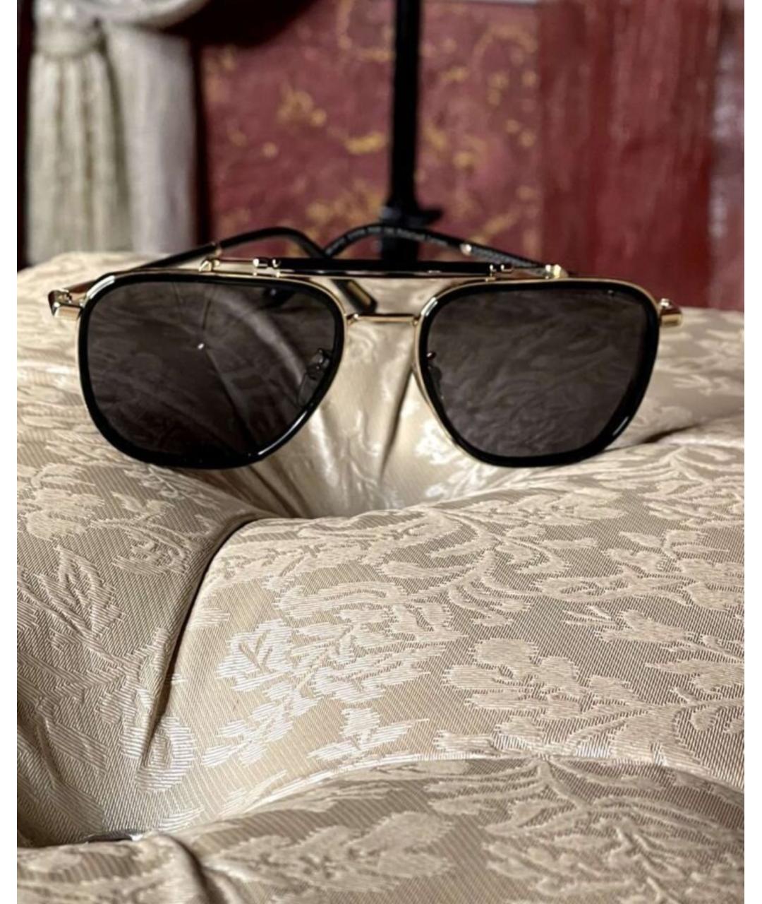 CHOPARD Черные металлические солнцезащитные очки, фото 4