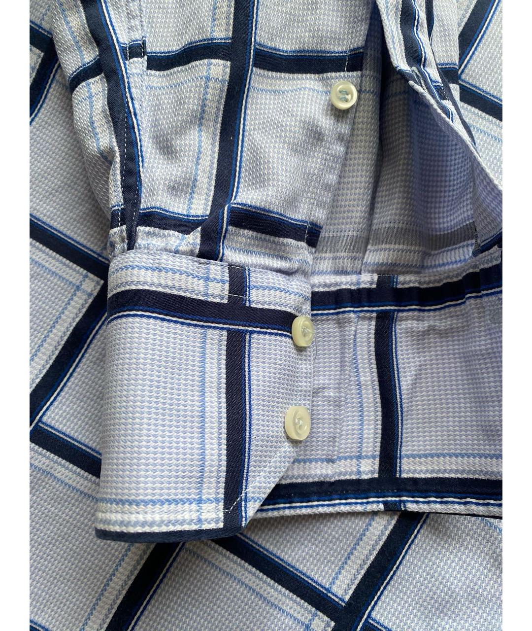 GIANFRANCO FERRE Голубая хлопковая кэжуал рубашка, фото 4
