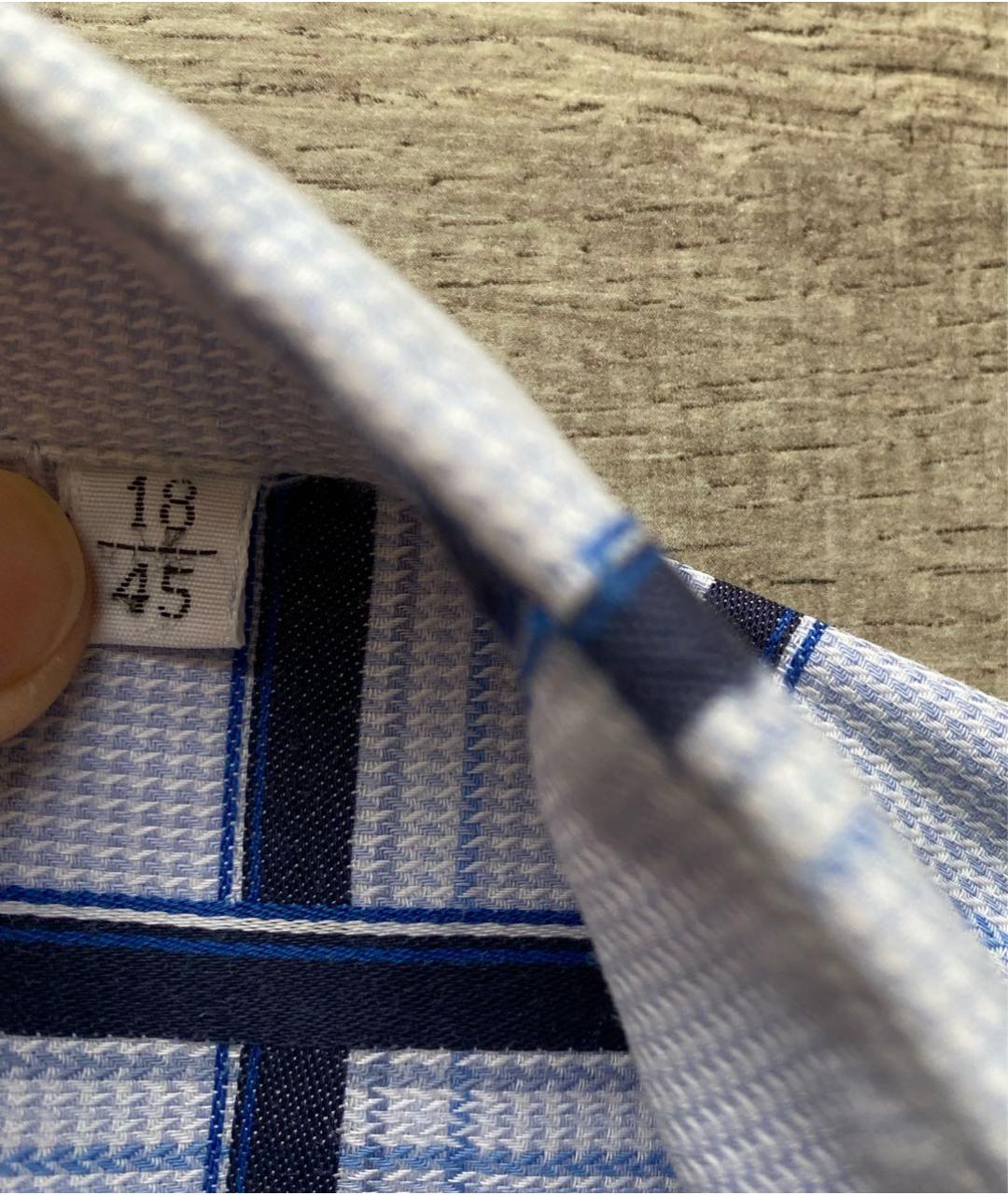 GIANFRANCO FERRE Голубая хлопковая кэжуал рубашка, фото 6