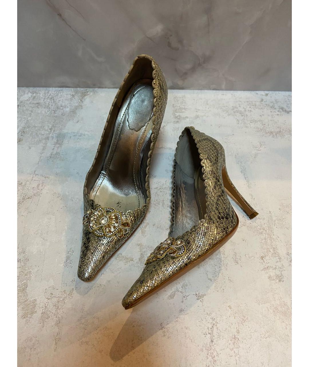 RENE CAOVILLA Серебряные туфли из экзотической кожи, фото 2