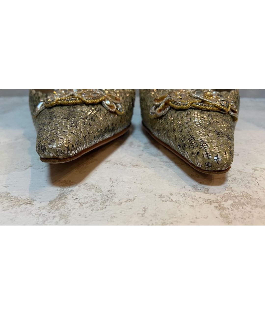 RENE CAOVILLA Серебряные туфли из экзотической кожи, фото 4