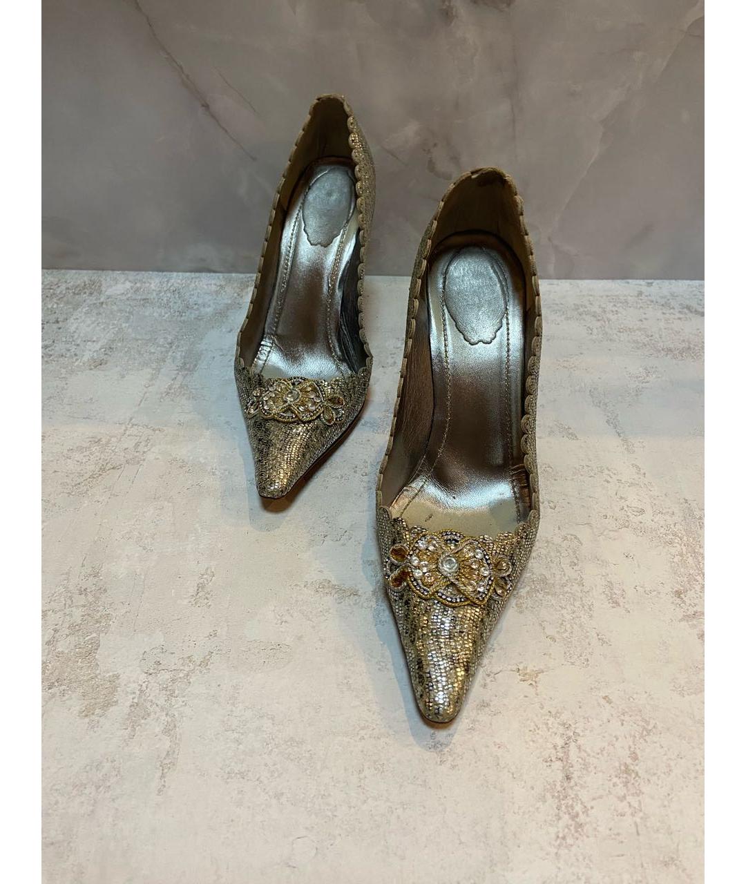 RENE CAOVILLA Серебряные туфли из экзотической кожи, фото 3