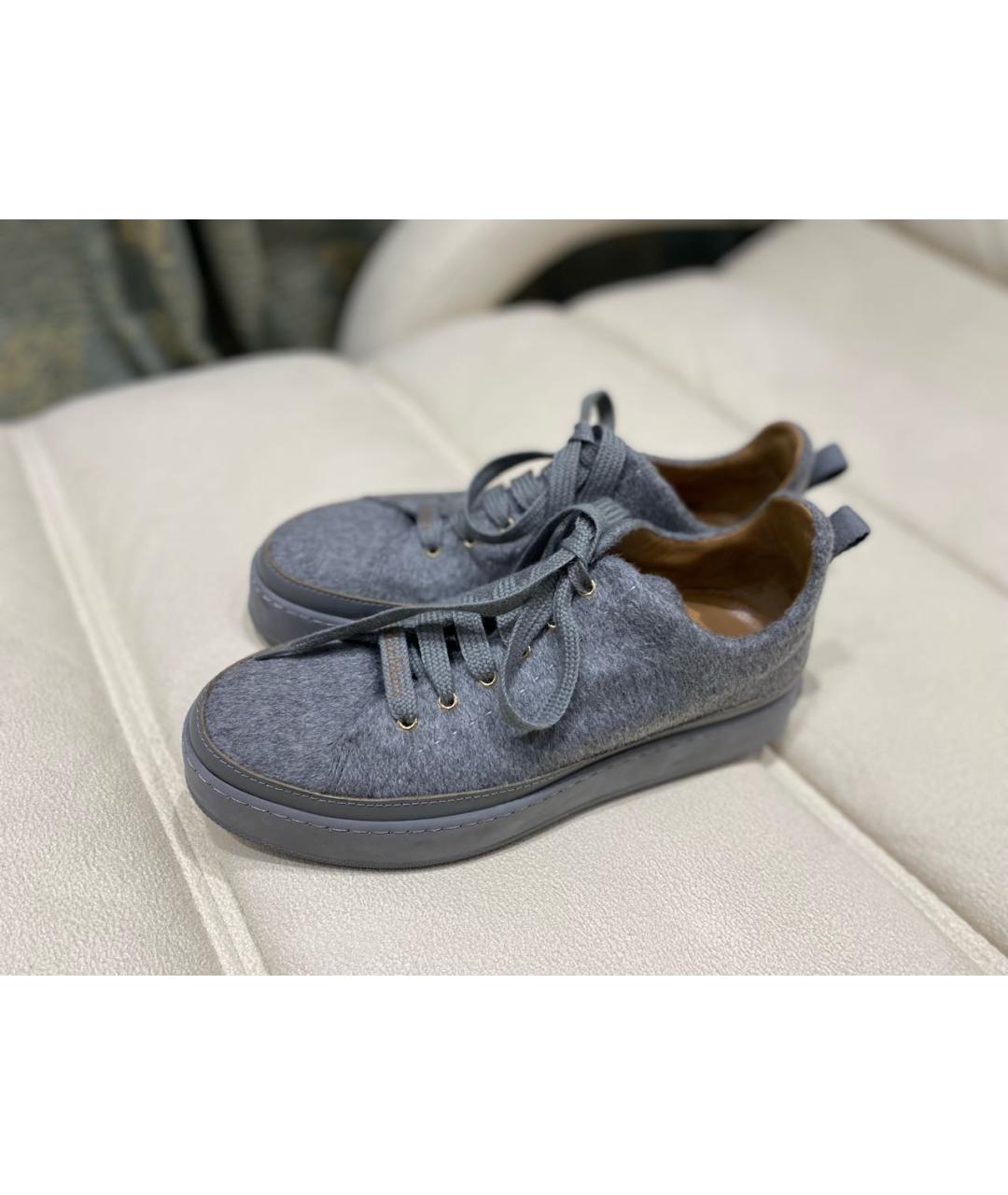 MAX MARA Серые кеды, фото 7