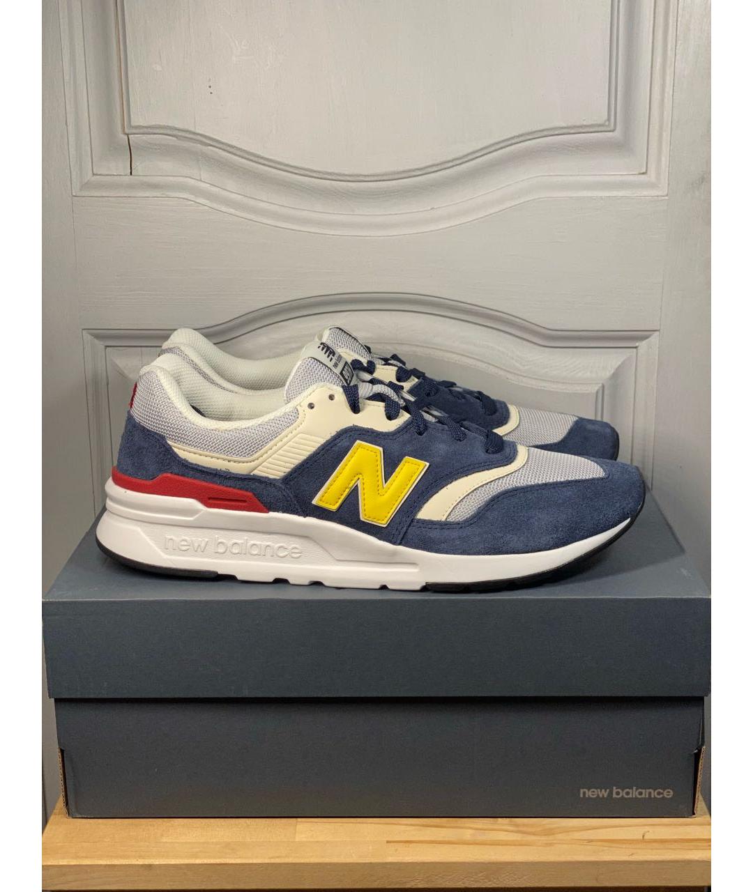 NEW BALANCE Синие замшевые низкие кроссовки / кеды, фото 7