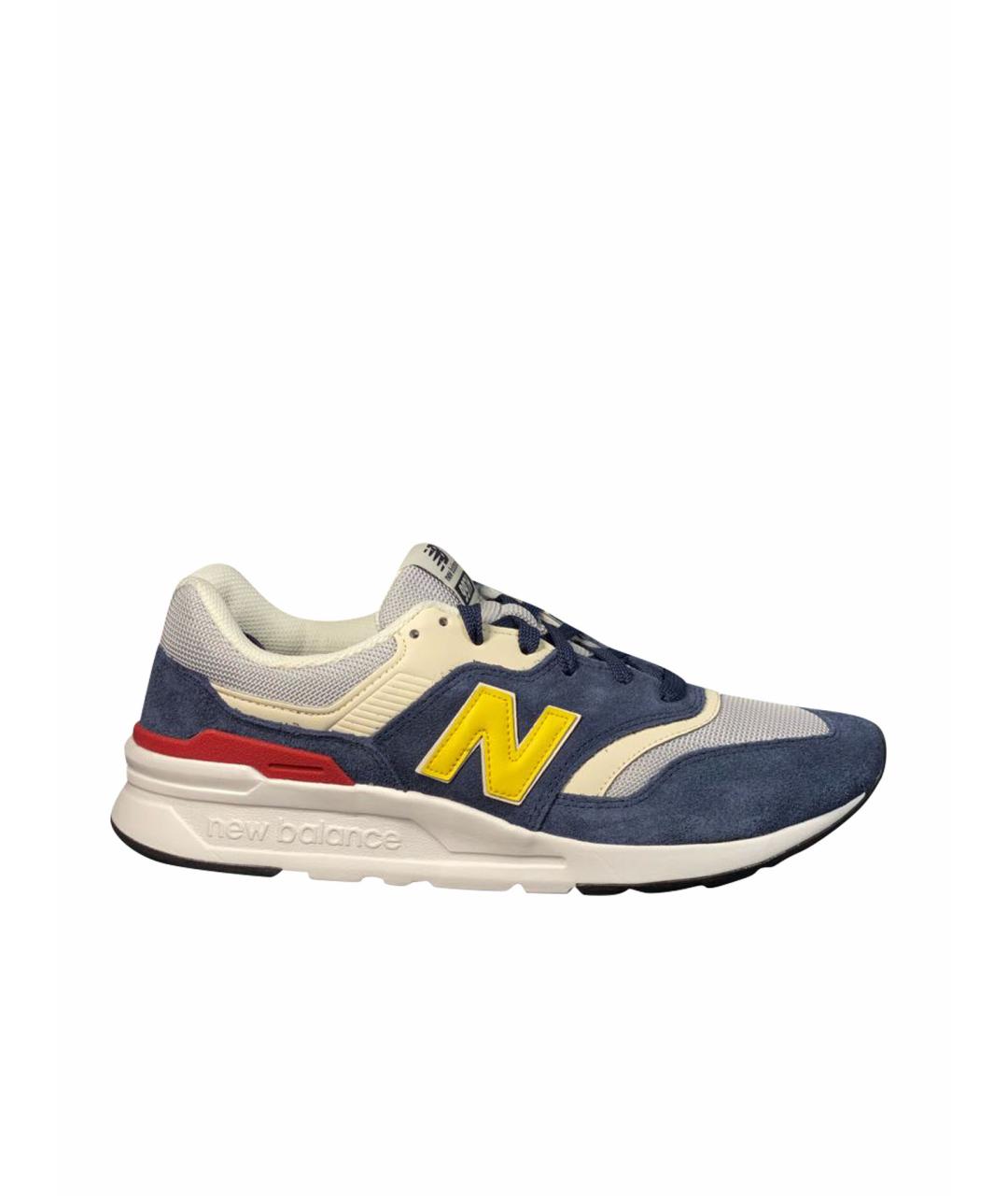 NEW BALANCE Синие замшевые низкие кроссовки / кеды, фото 1