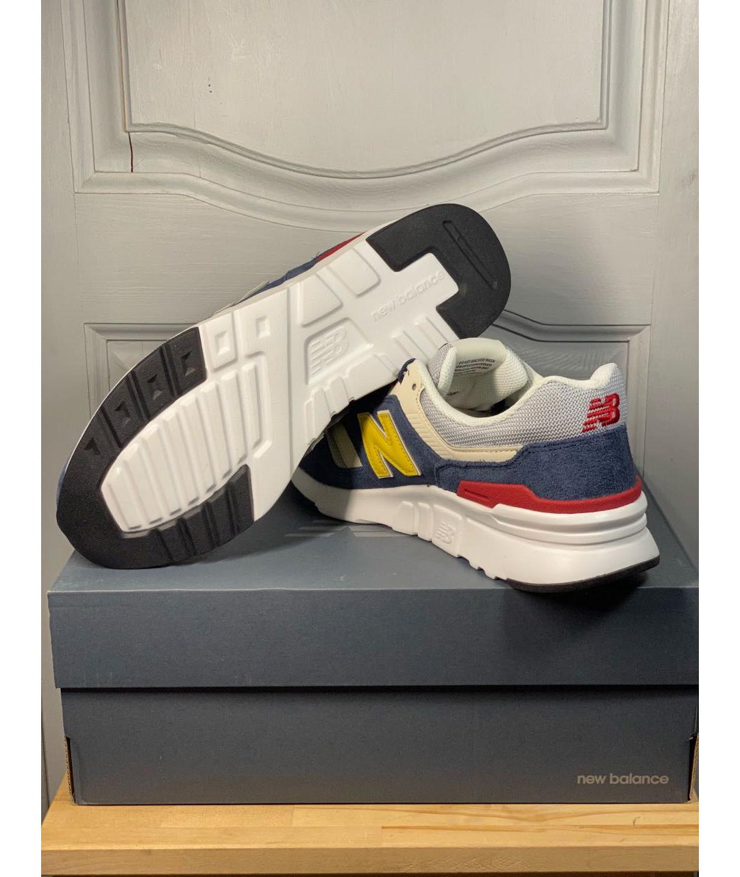 NEW BALANCE Синие замшевые низкие кроссовки / кеды, фото 2