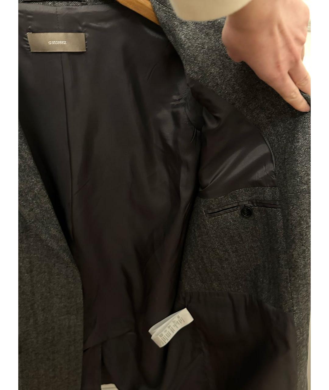 12 STOREEZ Антрацитовый шерстяной жакет/пиджак, фото 3