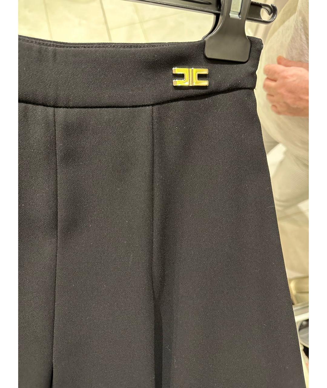 ELISABETTA FRANCHI Черные полиэстеровые кюлоты, фото 5