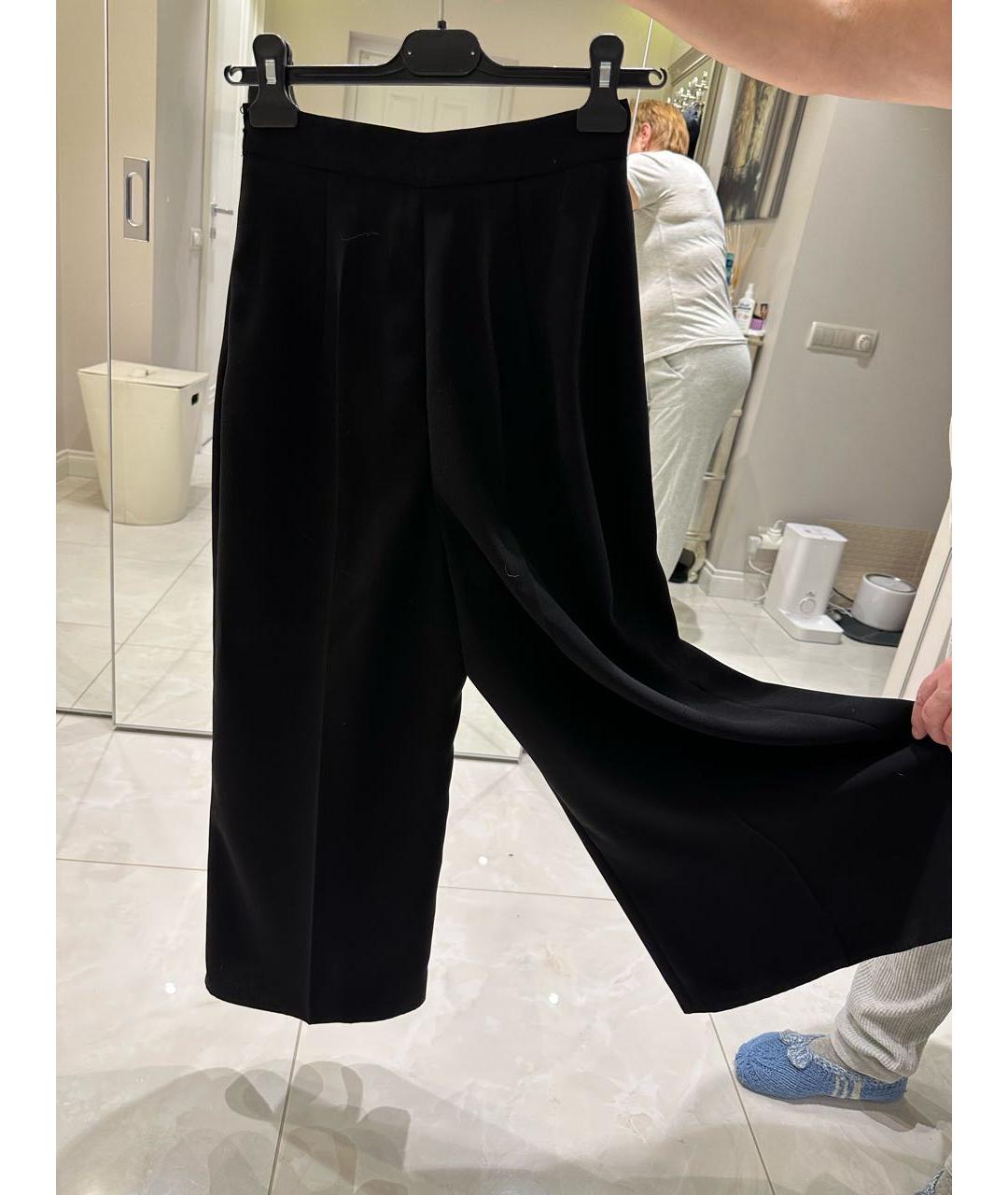 ELISABETTA FRANCHI Черные полиэстеровые кюлоты, фото 4