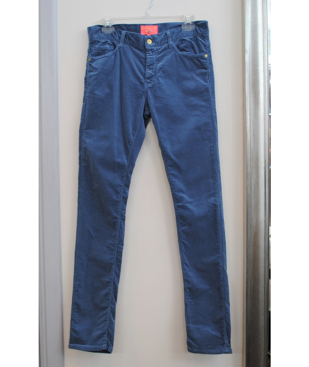 MANOUSH Голубые хлопко-эластановые джинсы слим, фото 5