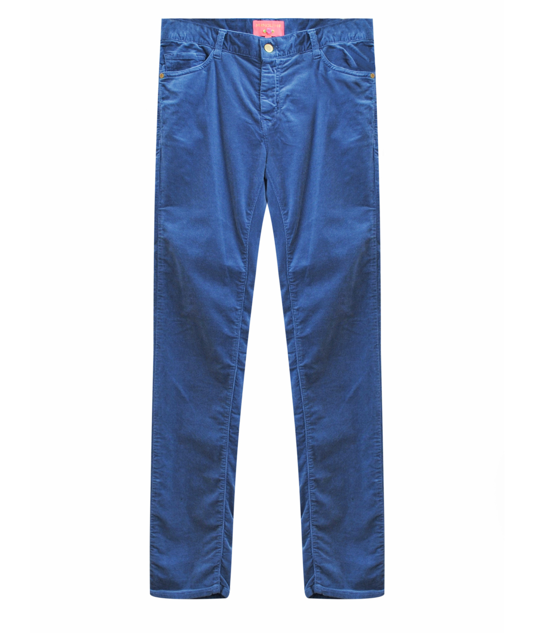 MANOUSH Голубые хлопко-эластановые джинсы слим, фото 1