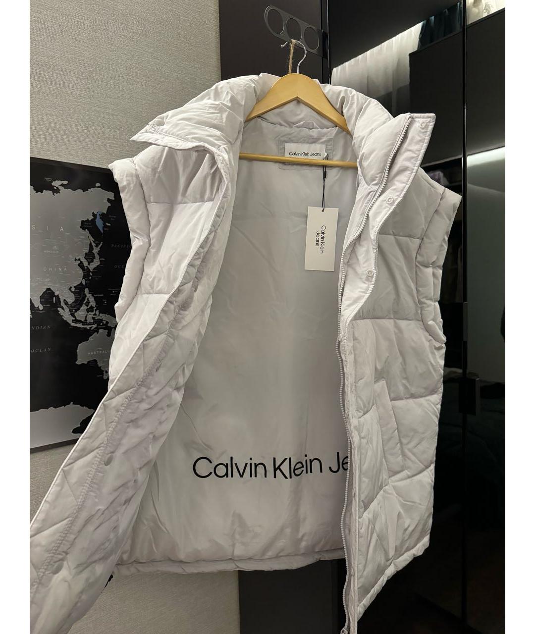 CALVIN KLEIN Белый синтетический жилет, фото 3