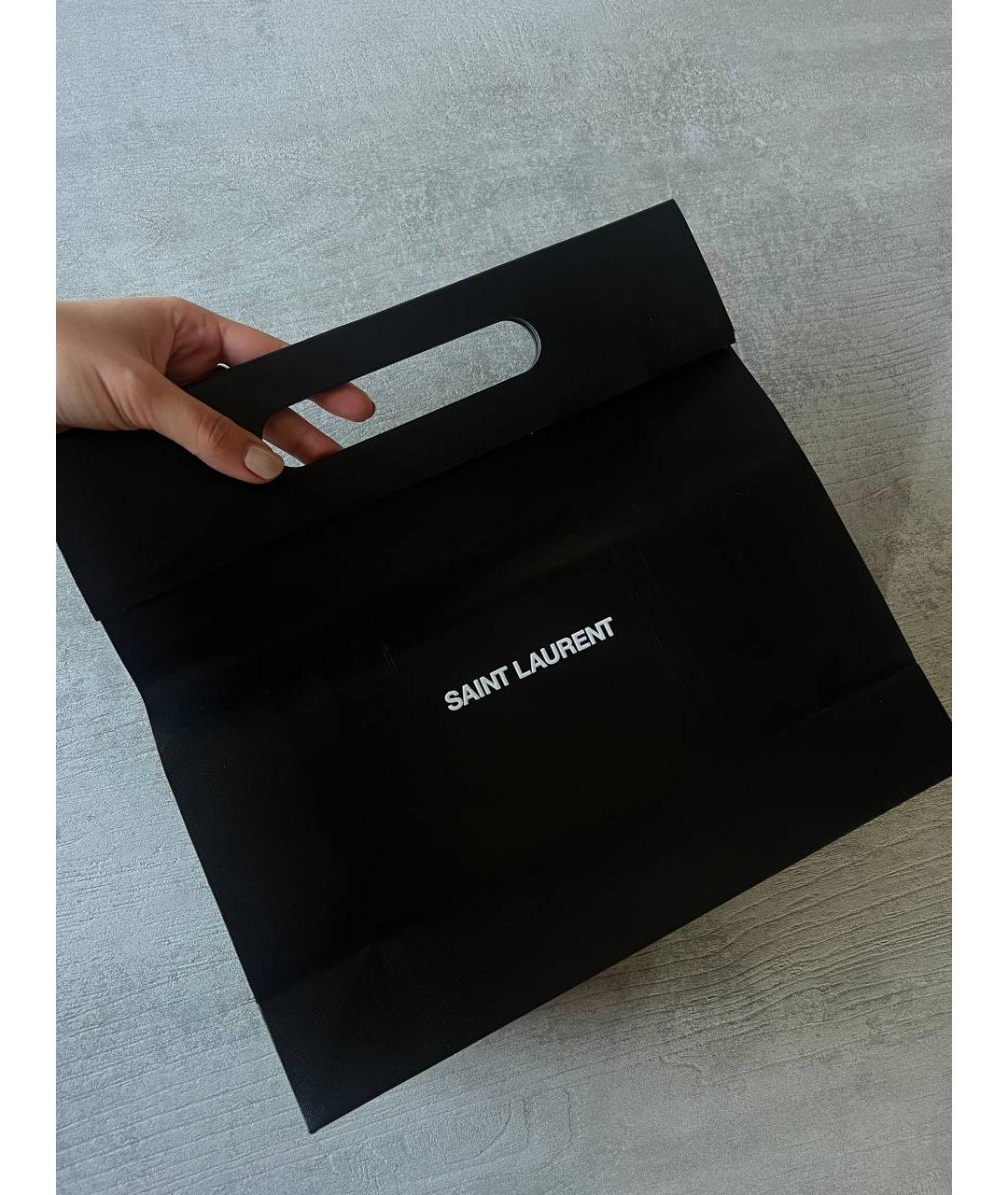 SAINT LAURENT Черная хлопковая футболка, фото 6