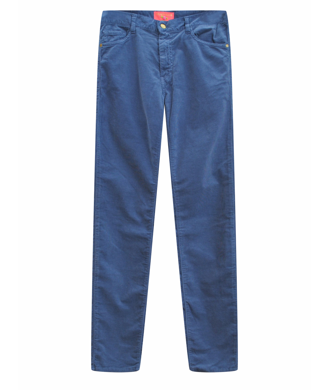 MANOUSH Голубые хлопко-эластановые прямые джинсы, фото 1